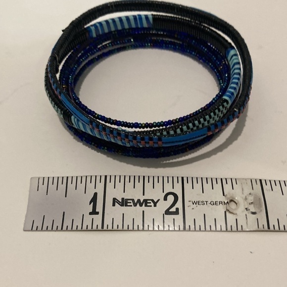 Three 3 Blue Boho Bangle bracelets​​​​​​​ - Picture 8 of 8